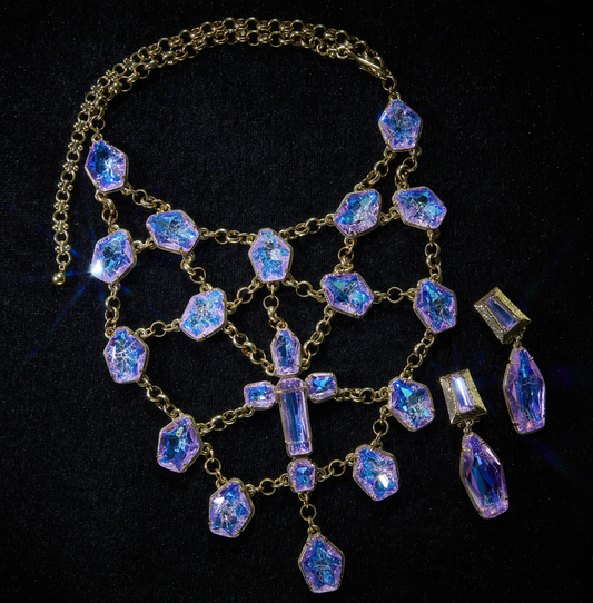 Sparkling Swarovski Crystal Copper Alloy Necklace & Earrings Set KK-92209