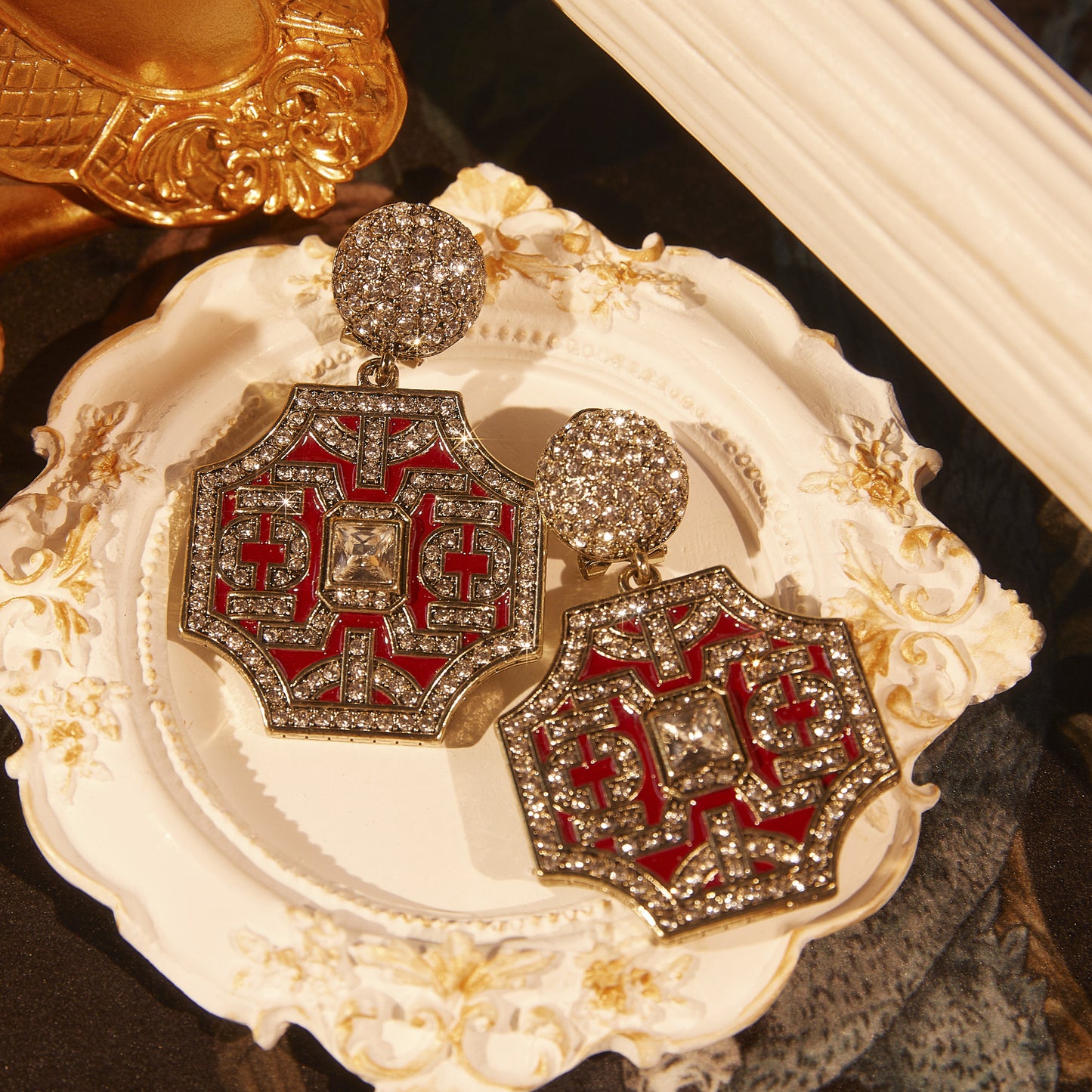 Timeless Swarovski Crystal Copper Alloy Necklace & Earrings Set KK-91361