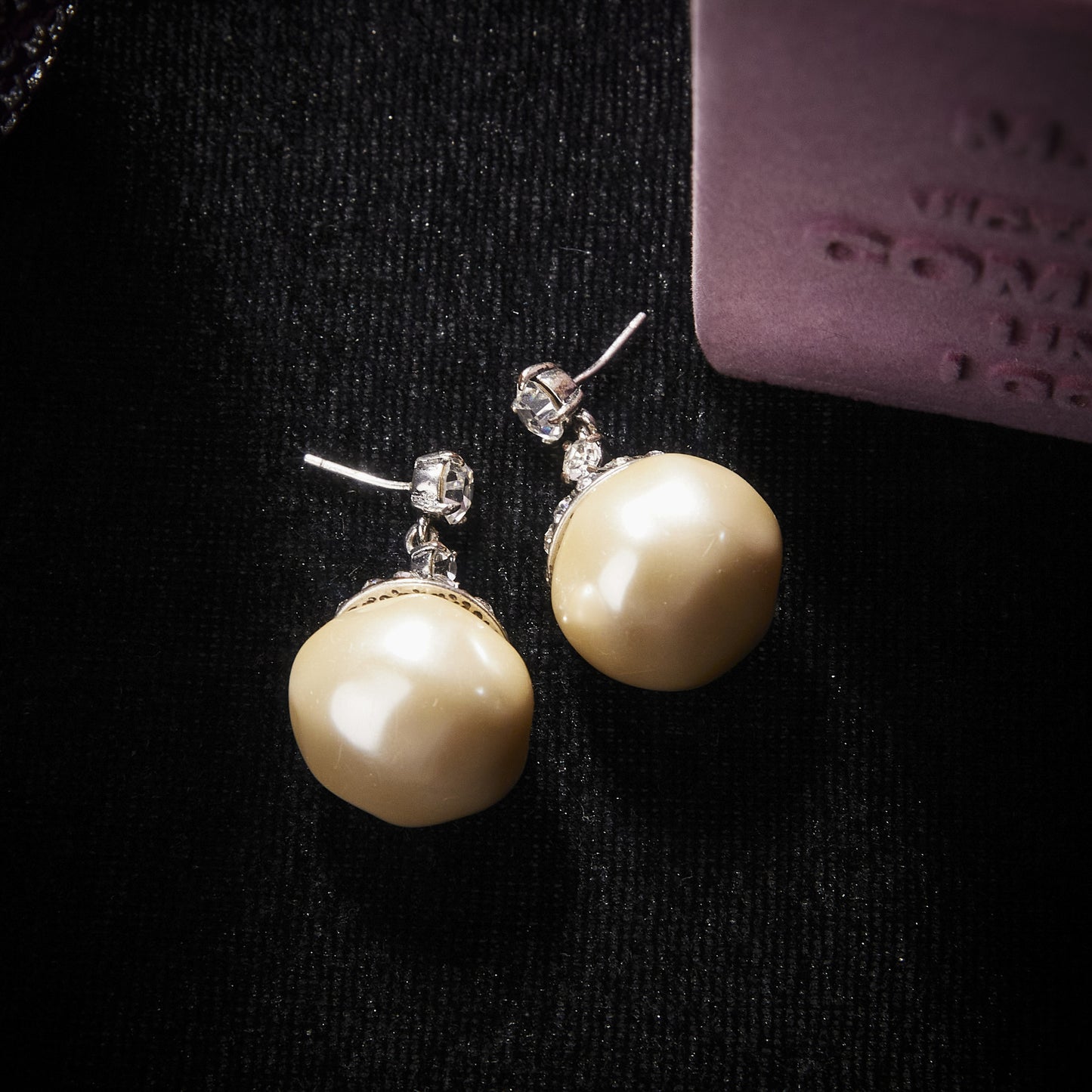 Sparkling Swarovski Crystal Copper Alloy Pearl-Imitation Earrings  KK-91066