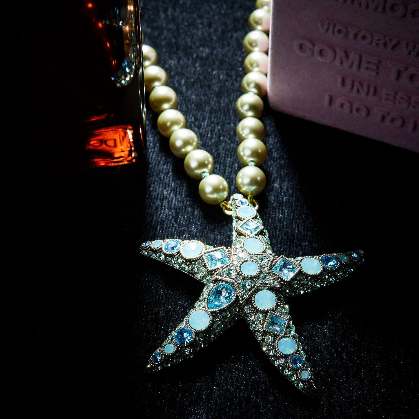 Sparkling Swarovski Crystal Copper Alloy Pearl-Imitation Necklace & Earrings KK-9449/9447