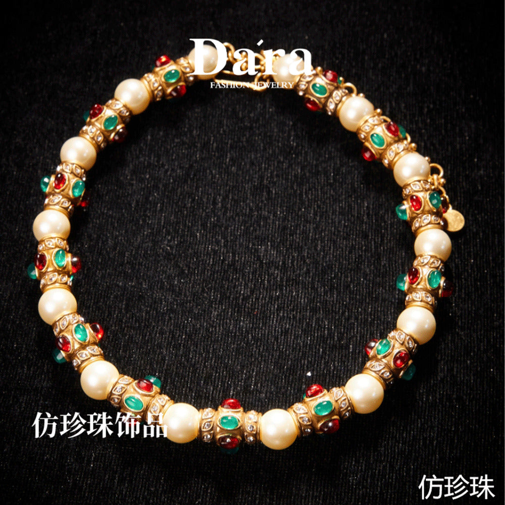 Copper Alloy Pearl-Imitation Jewelry Set KK-91710/91711/91712