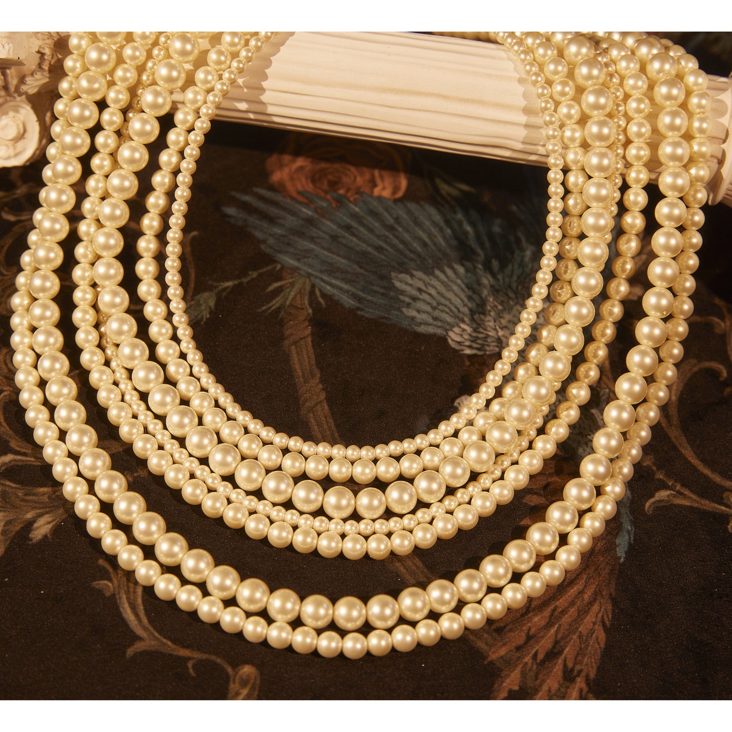 Sparkling Swarovski Crystal Copper Alloy Pearl-Imitation Necklace  KK-91293