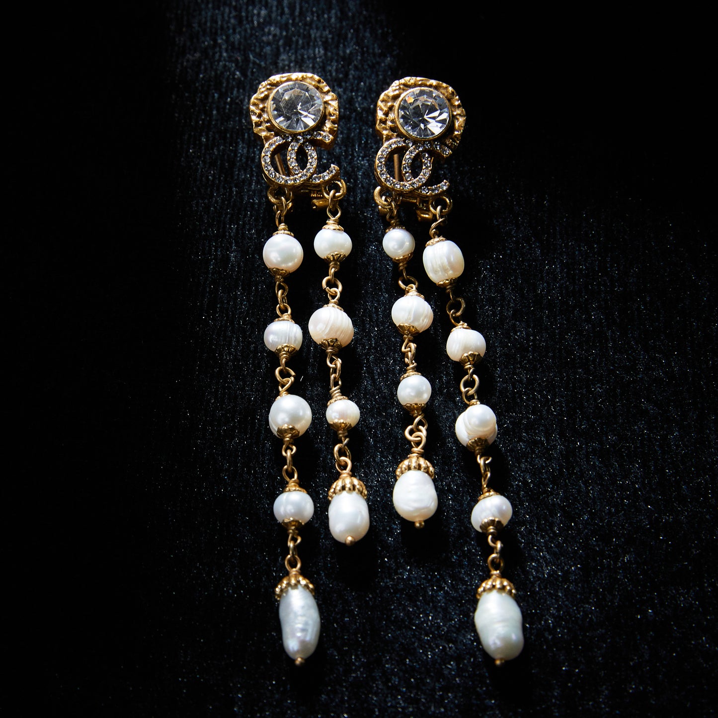 Sparkling Swarovski Crystal Copper Alloy Pearl-Imitation Earrings KK-91339