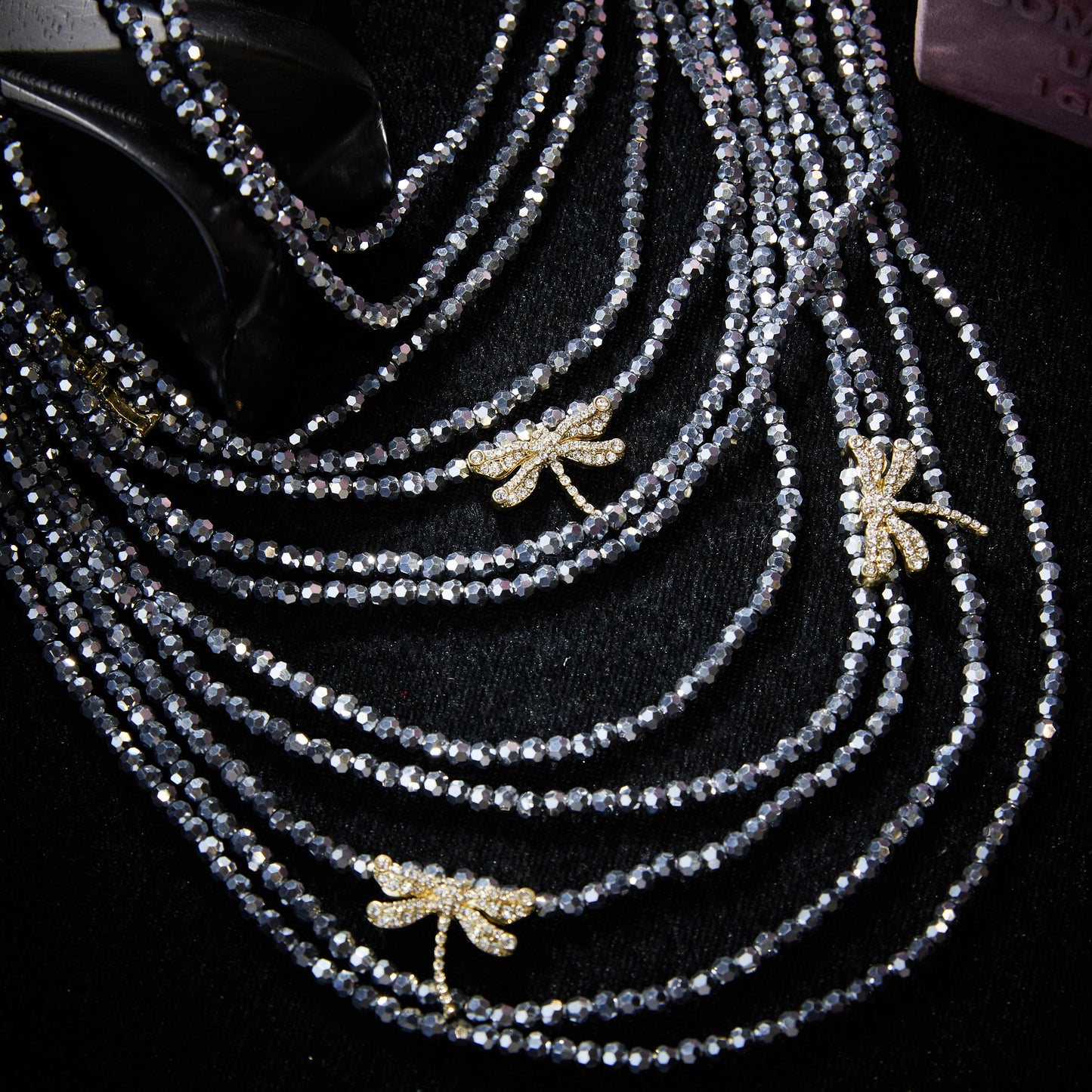 Refined Swarovski Crystal Copper Alloy Necklace & Earrings Set KK-92063