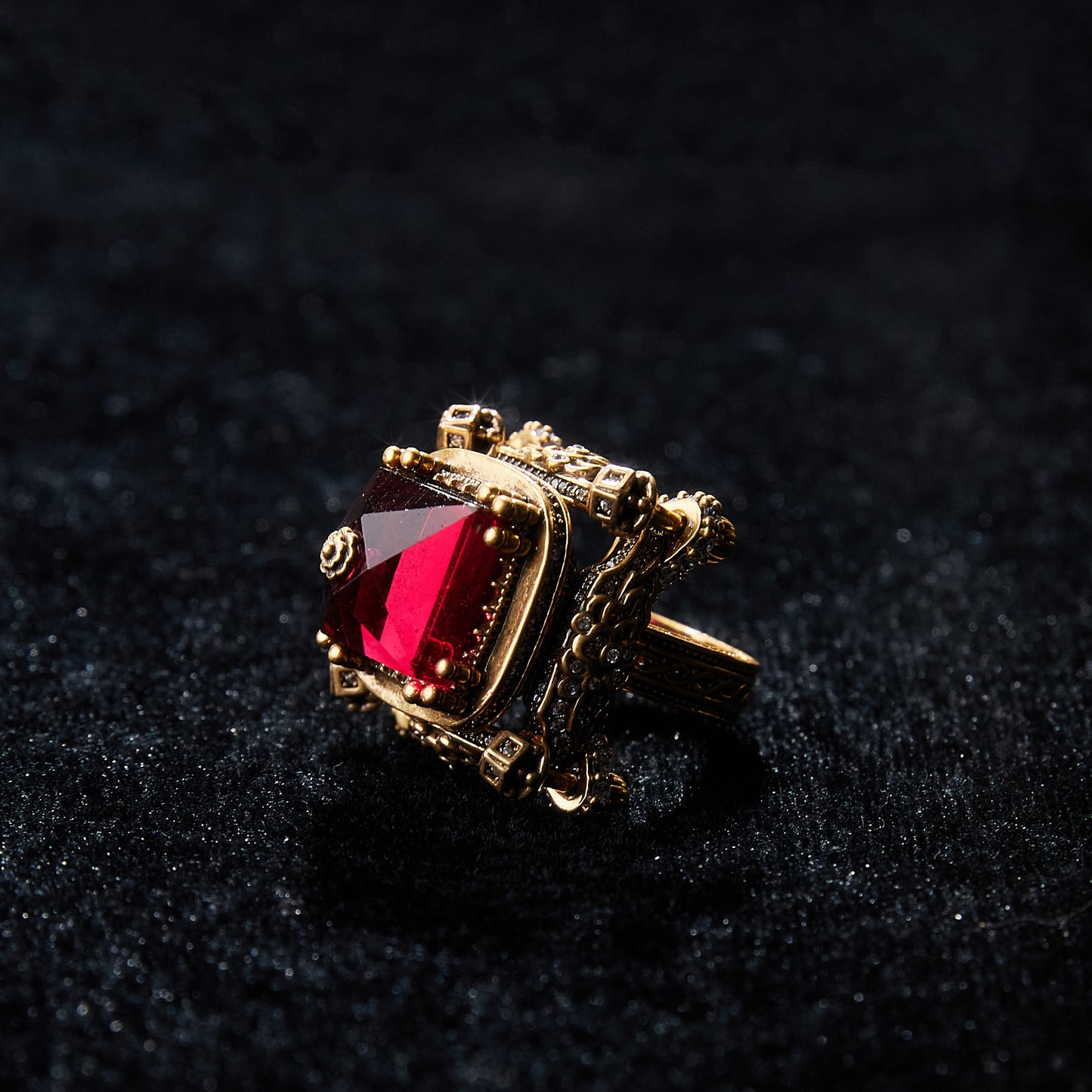 Sparkling Swarovski Crystal Copper Alloy Ring  KK-JB0198