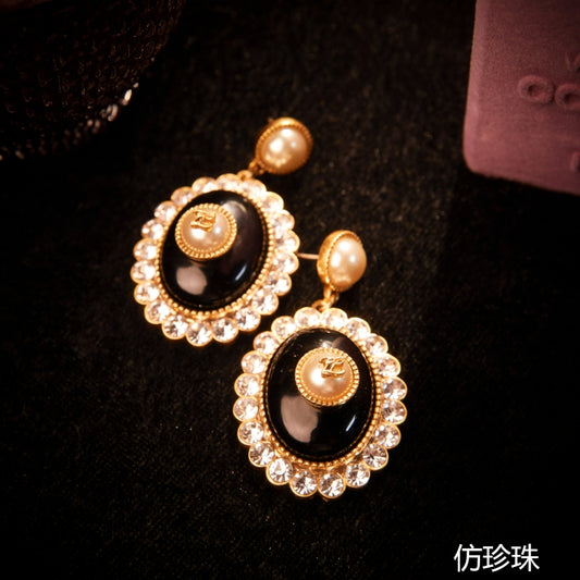 Elegant Copper Alloy Pearl-Imitation Earrings KK-91583