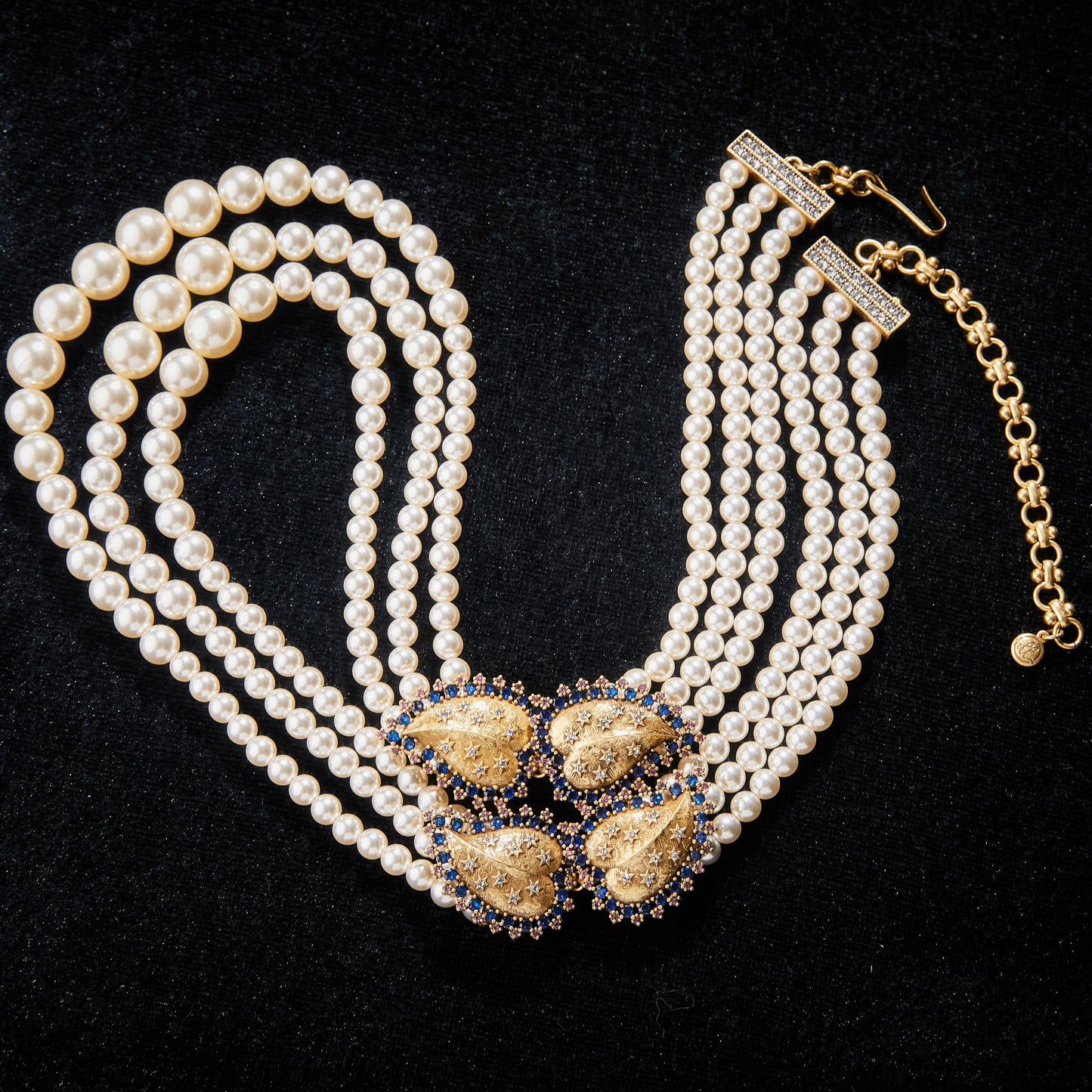 Elegant Copper Alloy Pearl-Imitation Necklace KK-JB0108