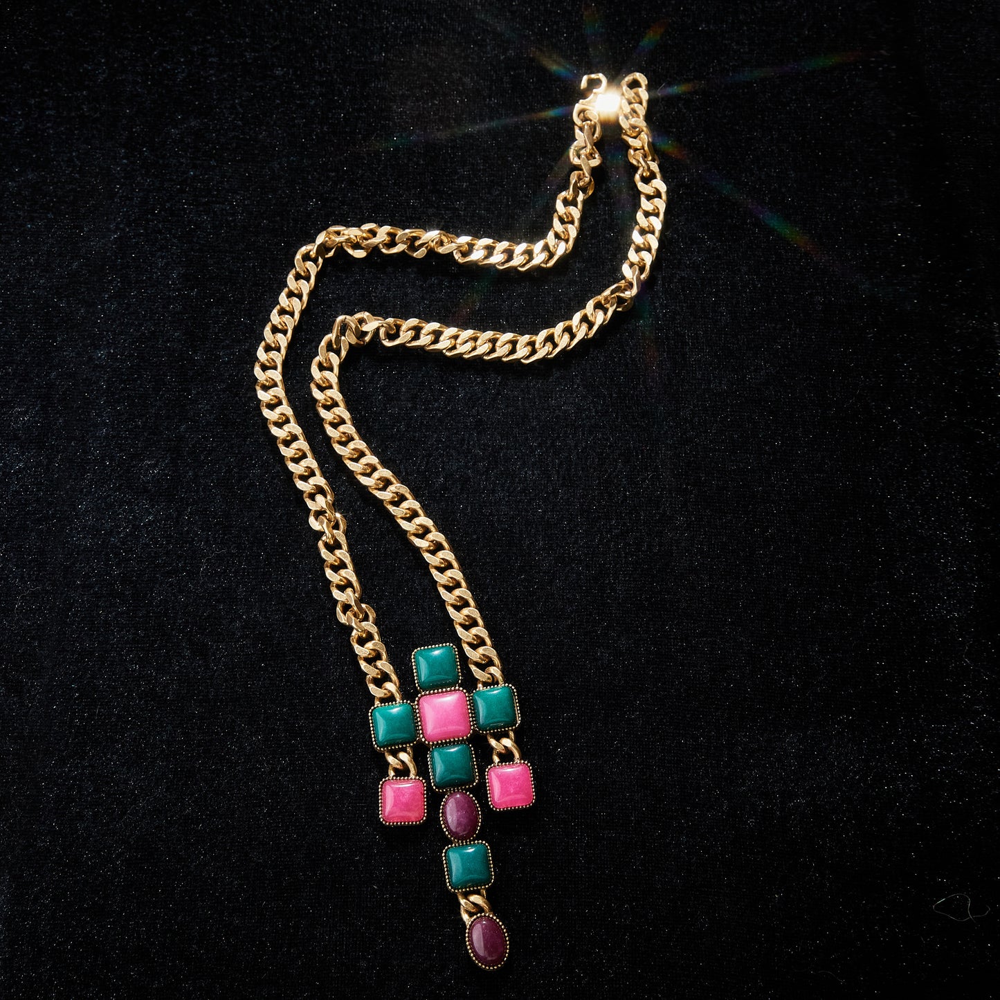 Sparkling  Copper Alloy Necklace KK-JK0085