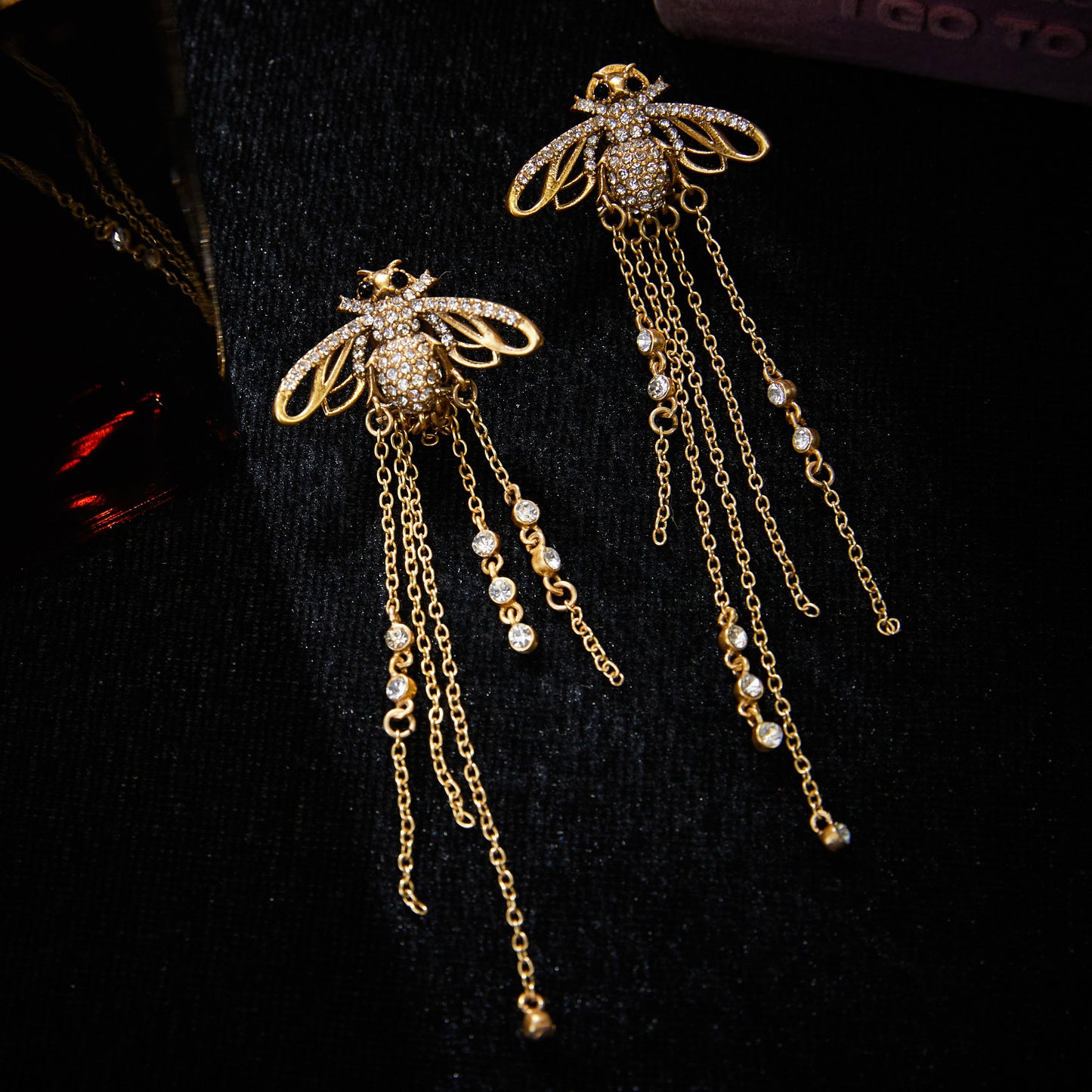 Sparkling Swarovski Crystal Copper Alloy Earrings  KK-JB0019