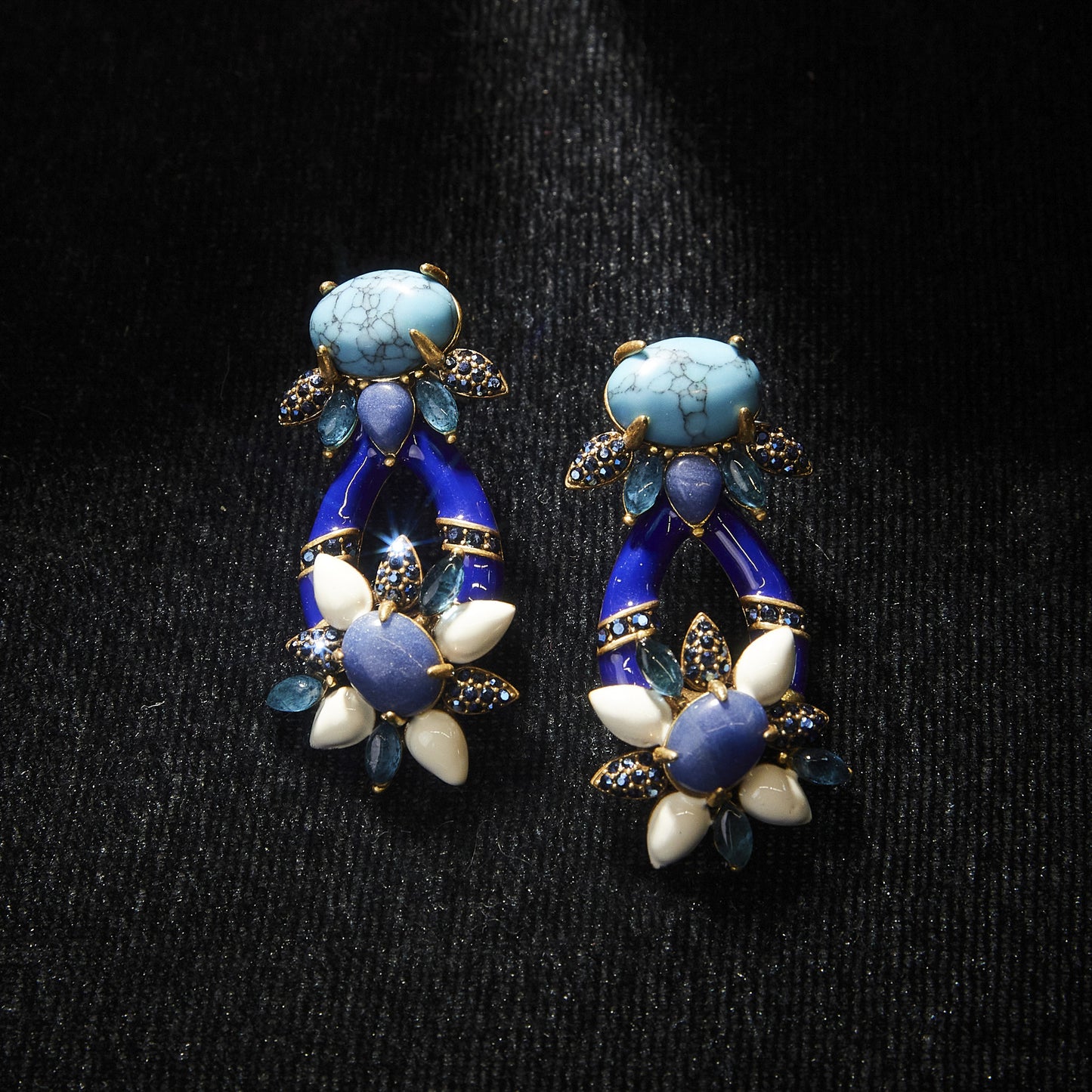 Refined Swarovski Crystal Copper Alloy Earrings  KK-91890