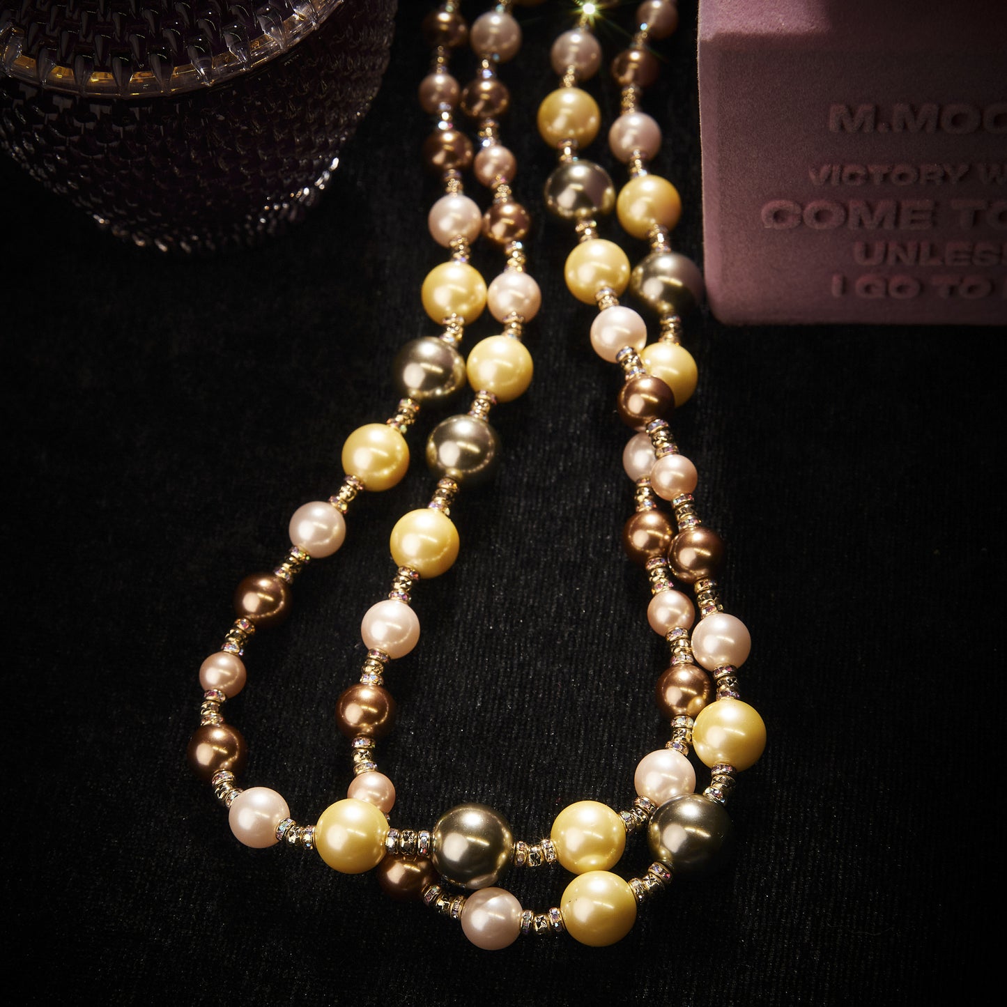 Refined Elegant Copper Alloy Pearl-Imitation Necklace KK-91490