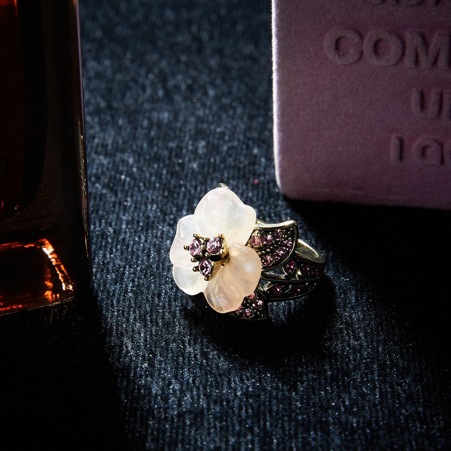 Sparkling Swarovski Crystal Copper Alloy Earrings & Ring KK-91389