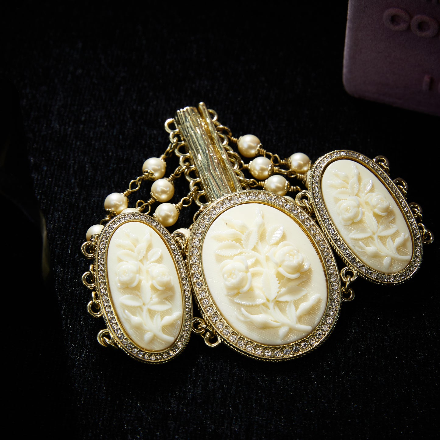 Sparkling Swarovski Crystal Copper Alloy Pearl-Imitation Jewelry Set KK-JB0160