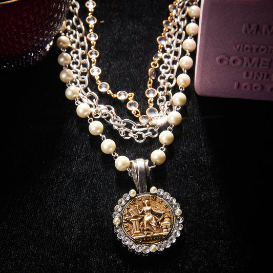 Sparkling Swarovski Crystal Copper Alloy Necklace & Earrings KK-91046