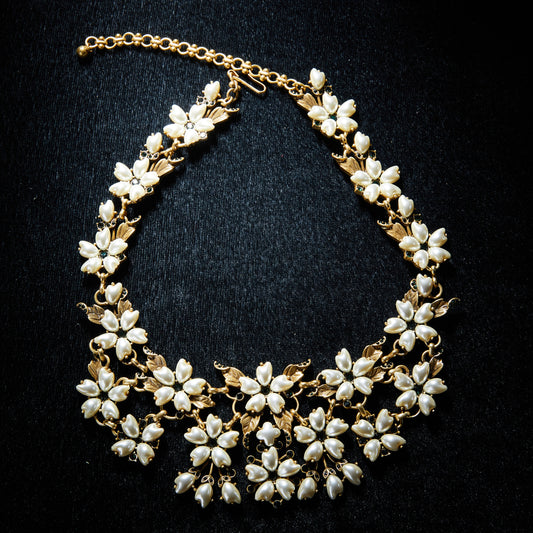 Elegant Copper Alloy Pearl-Imitation  Necklace & Earrings Set KK-92027