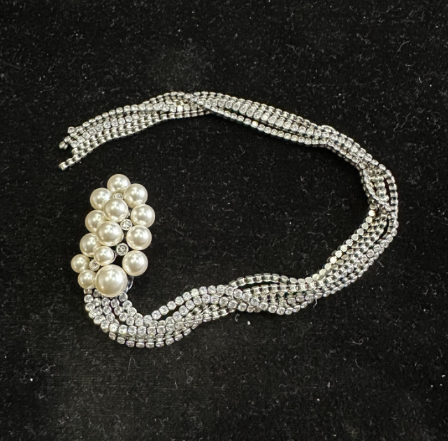 Refined Swarovski Crystal Copper Alloy Pearl-Imitation Jewelry Set KK-92156