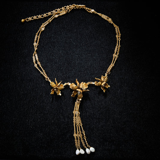 Refined Swarovski Crystal Copper Alloy Pearl-Imitation Jewelry Set KK-JB0040