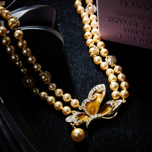 Timeless Swarovski Crystal Copper Alloy Pearl-Imitation Jewelry Set KK-91920