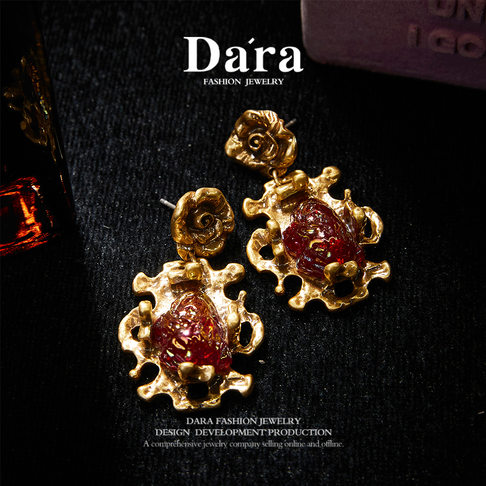 Copper Alloy Swarovski Crystal Earrings KK-JB0217