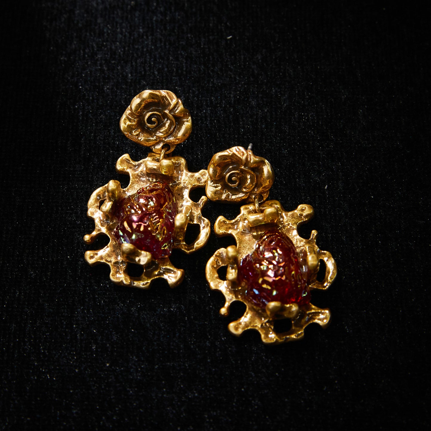 Copper Alloy Swarovski Crystal Earrings KK-JB0217