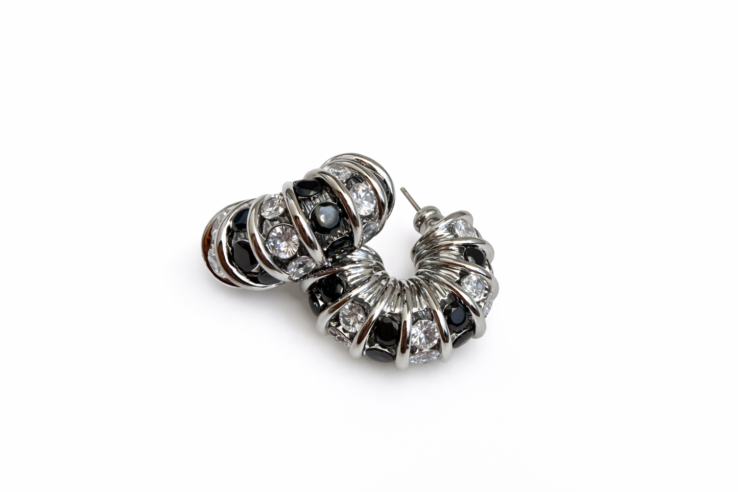 Chunky Crystal Hoop Earrings