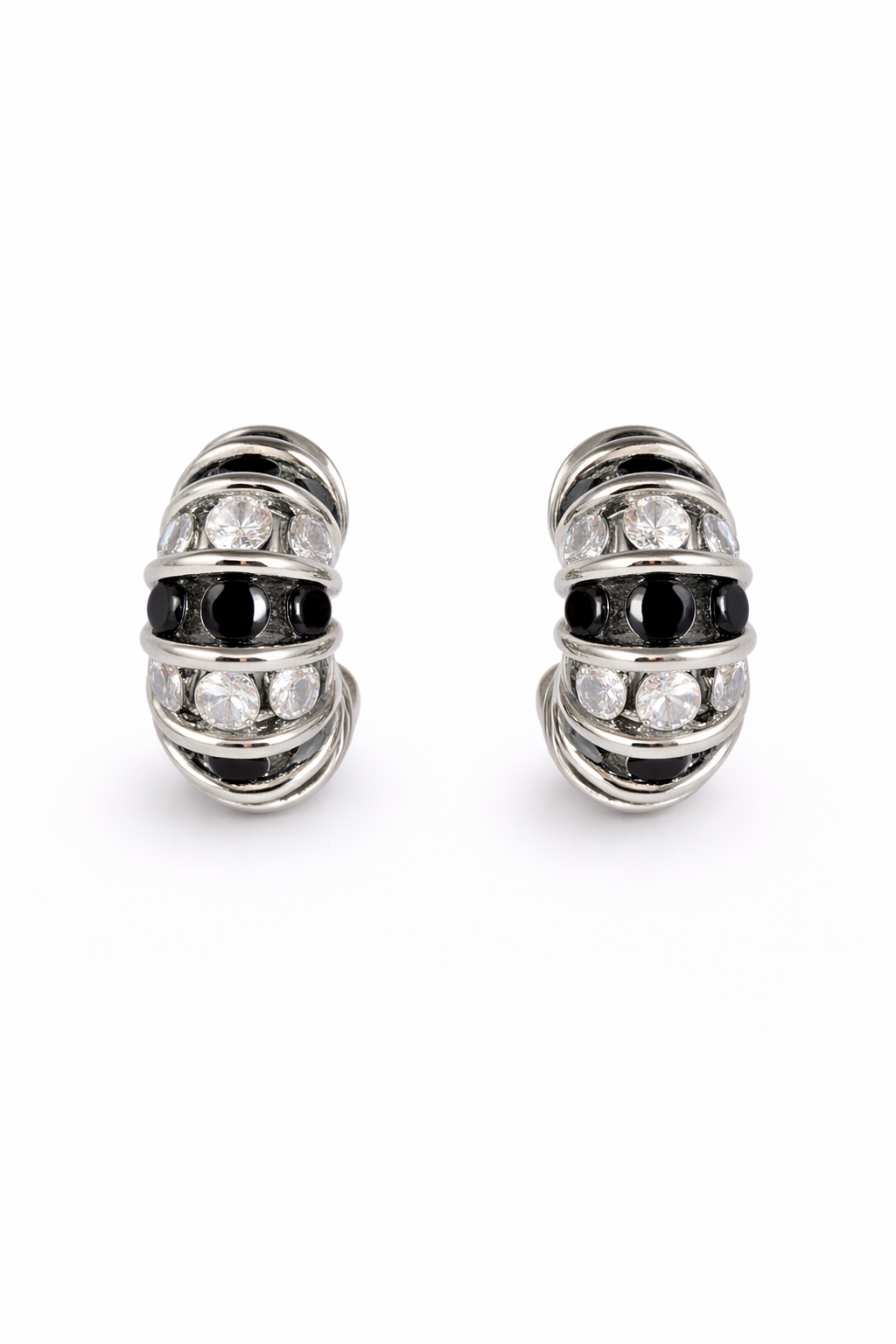 Chunky Crystal Hoop Earrings