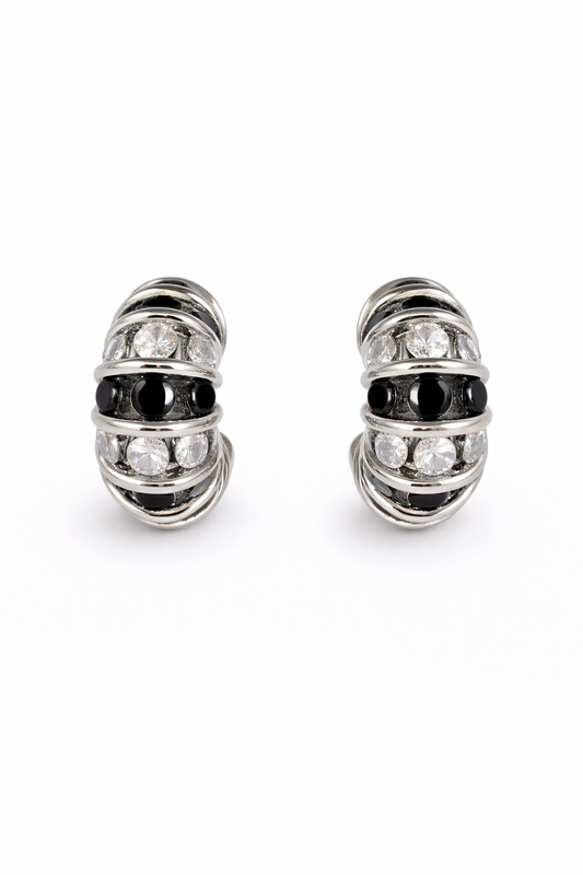 Chunky Crystal Hoop Earrings