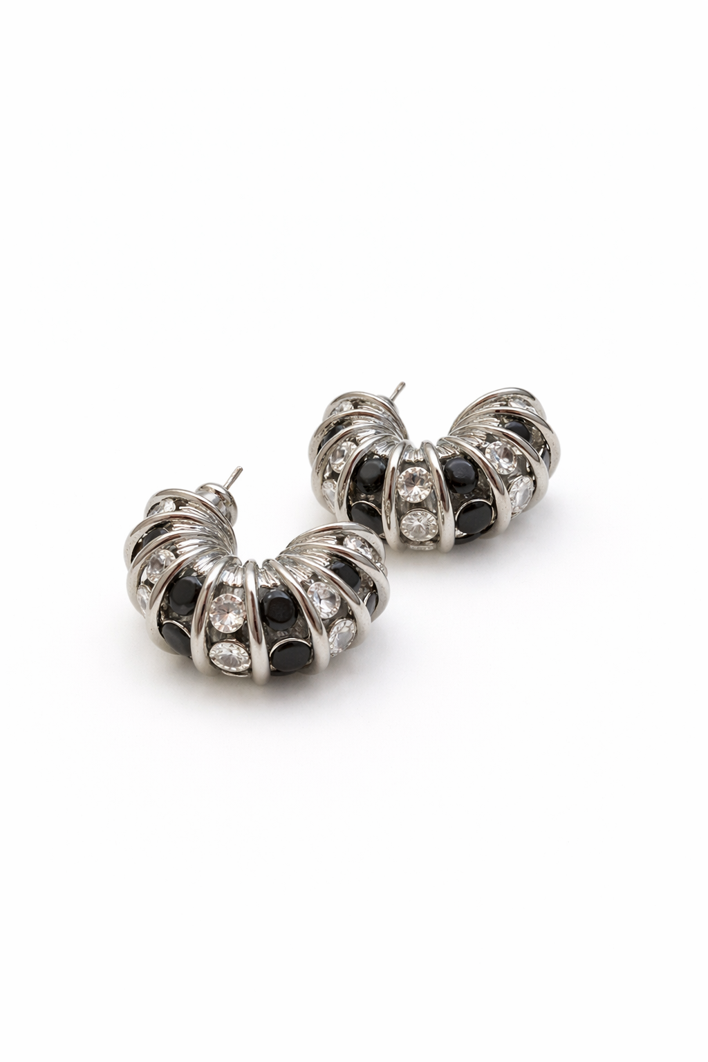 Chunky Crystal Hoop Earrings